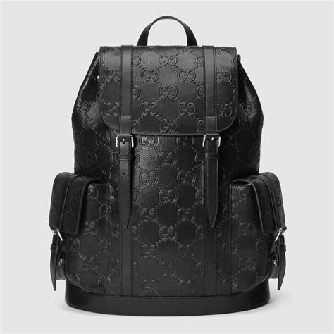 gucci embossed leather bag|Gucci gg embossed backpack.